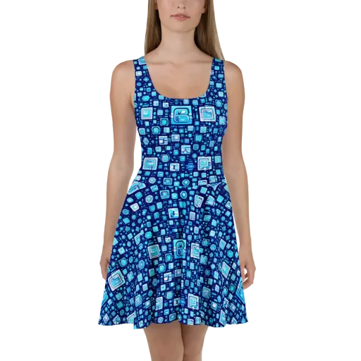 Sapphire Signal on a Skater Dress