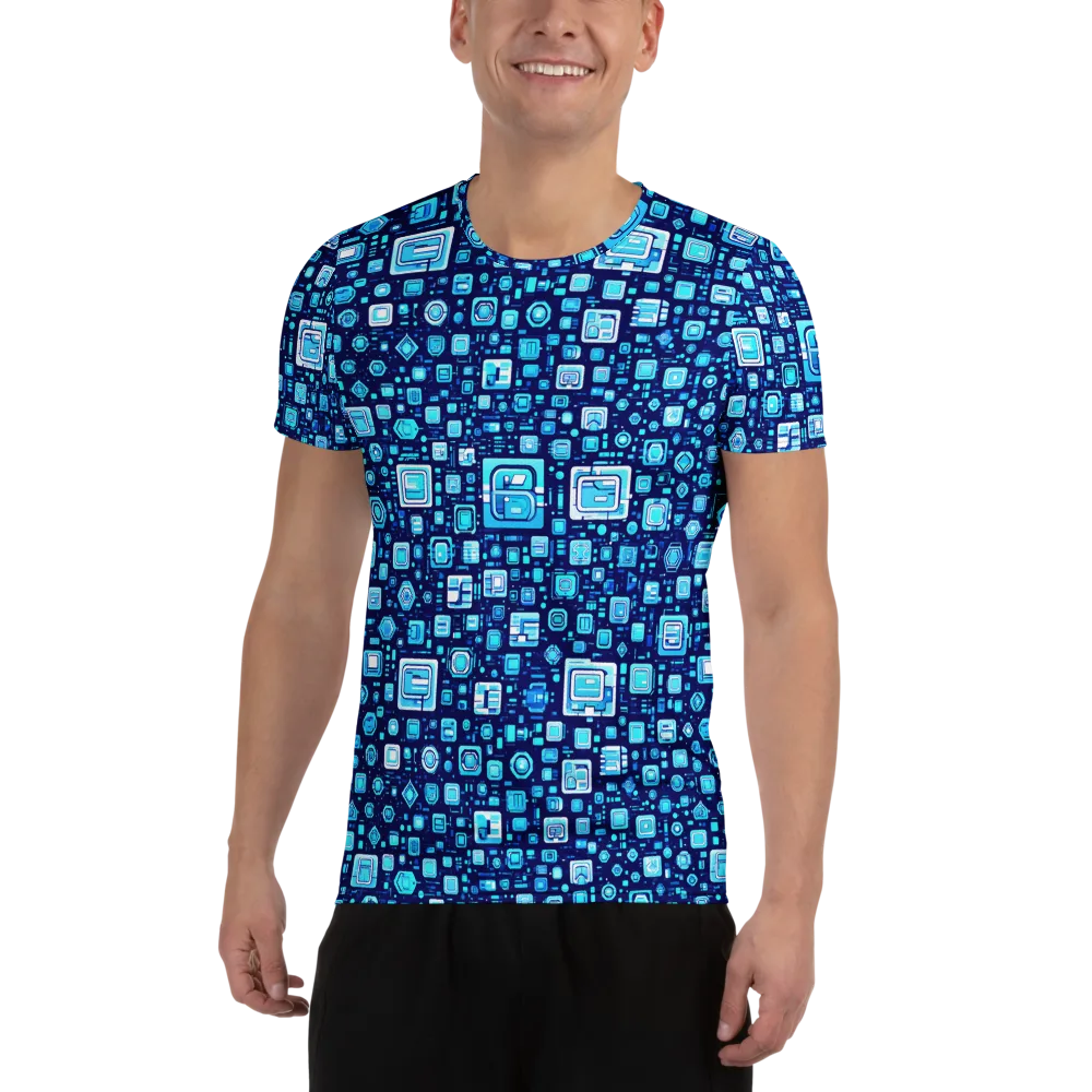 Sapphire Signal on Men's Athletic T-Shirt — Front