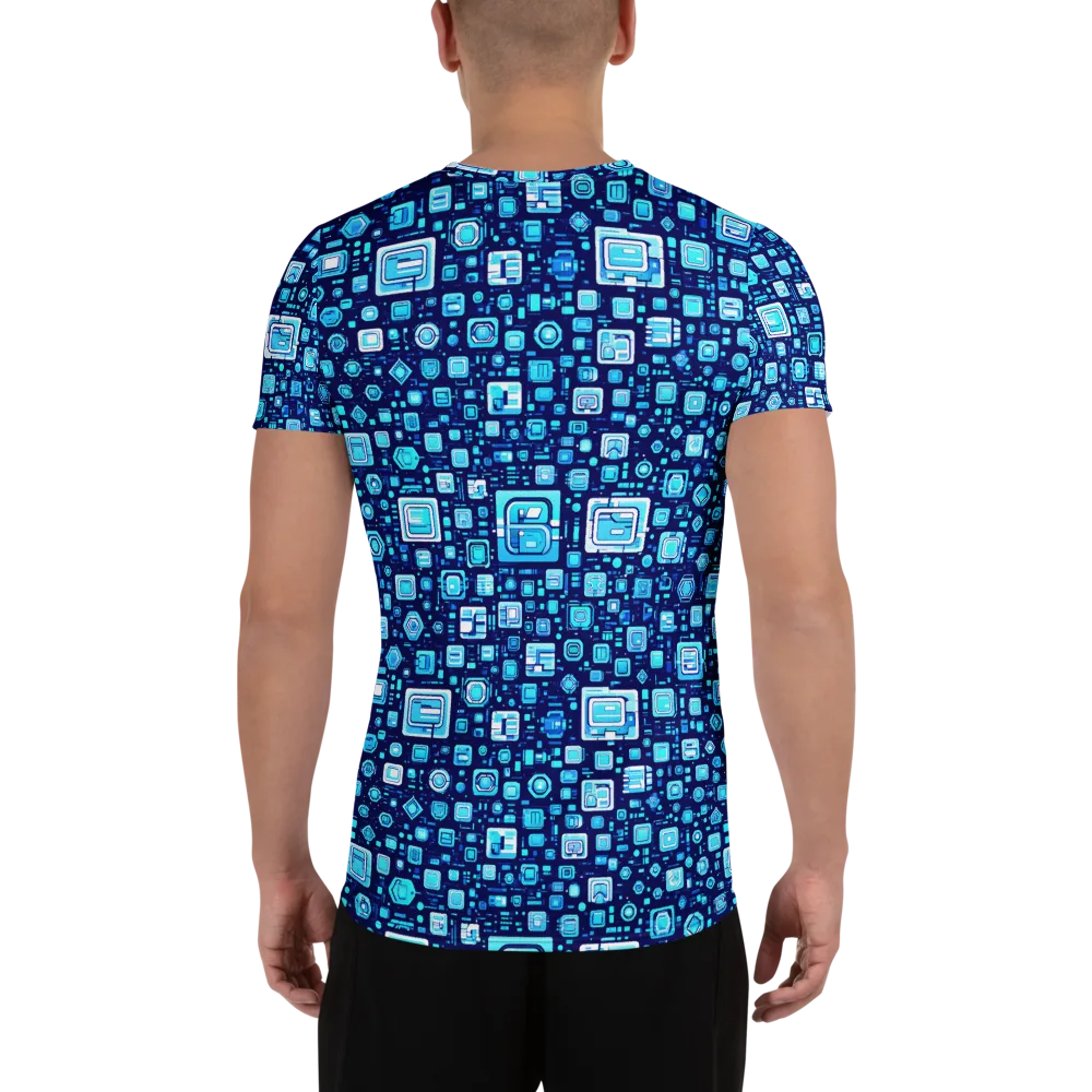Sapphire Signal on Men's Athletic T-Shirt — Back