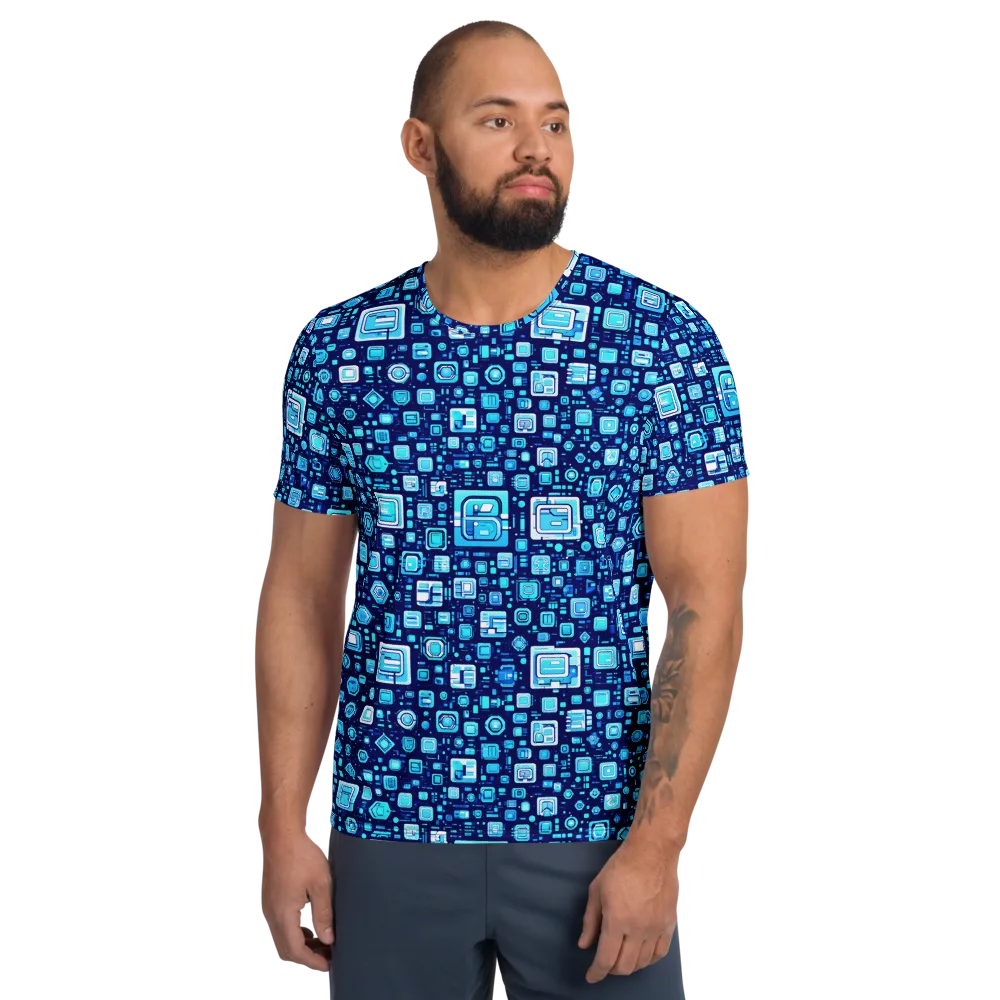 Sapphire Signal on Men's Athletic T-Shirt — Front