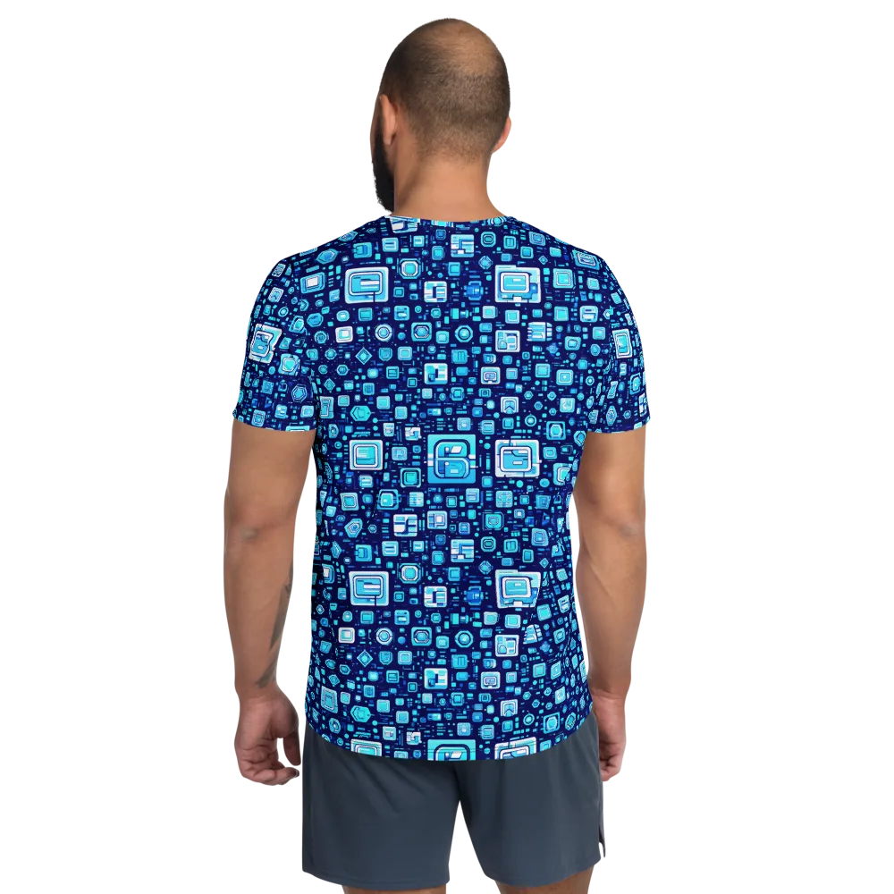 Sapphire Signal on Men's Athletic T-Shirt — Back