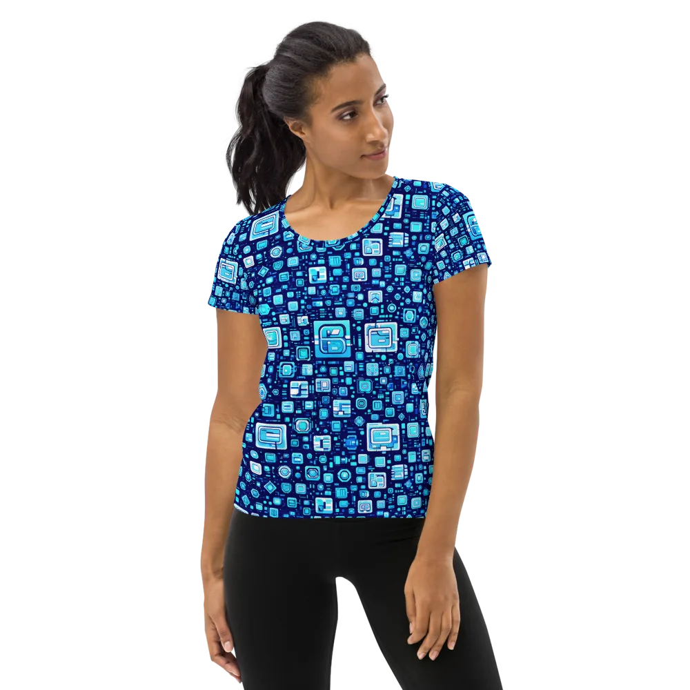 Sapphire Signal on Women's Athletic T-Shirt — Front