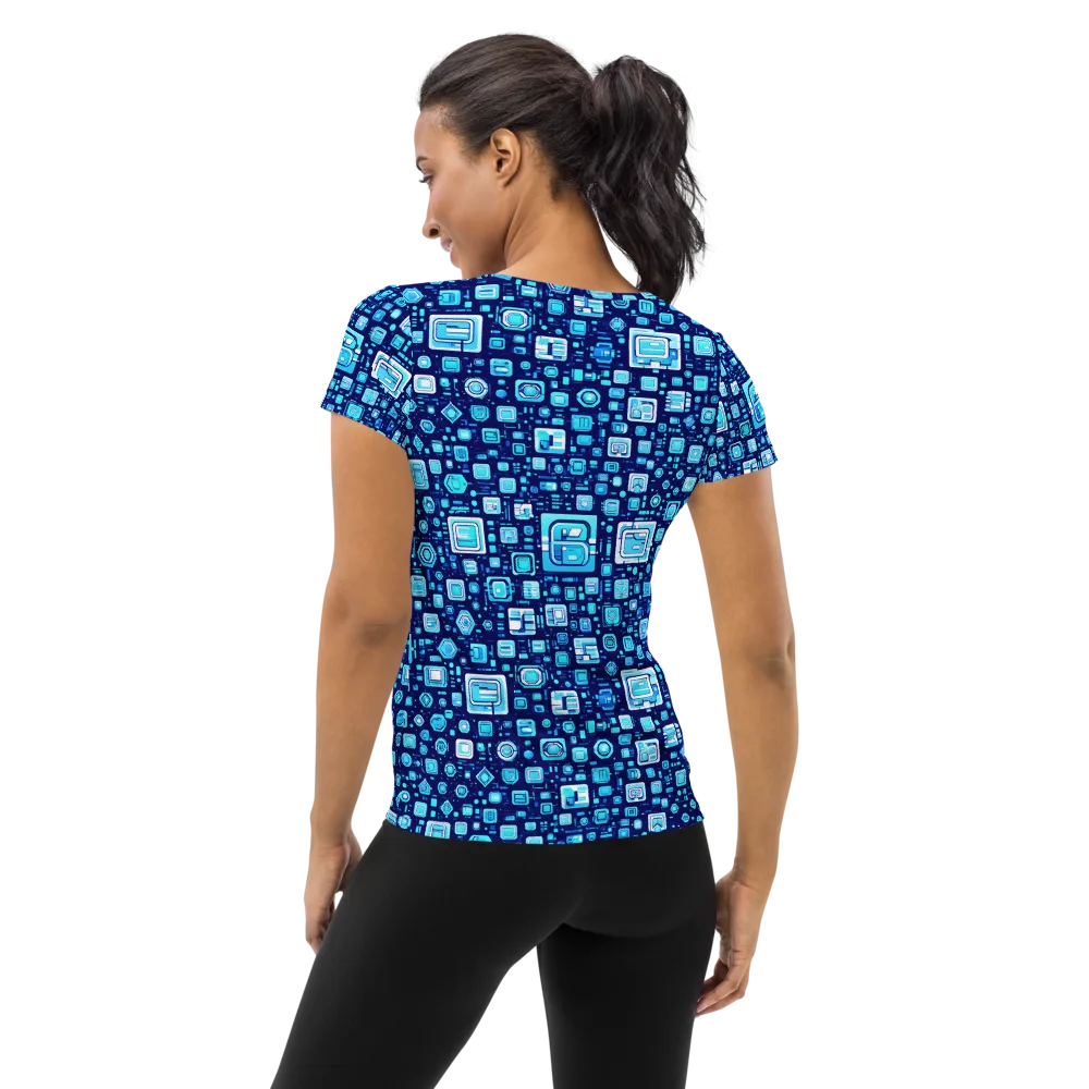 Sapphire Signal on Women's Athletic T-Shirt — Back