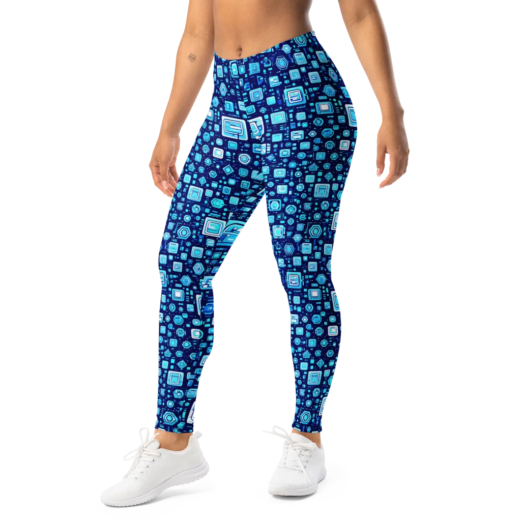 Sapphire Signal on Leggings — Left Front