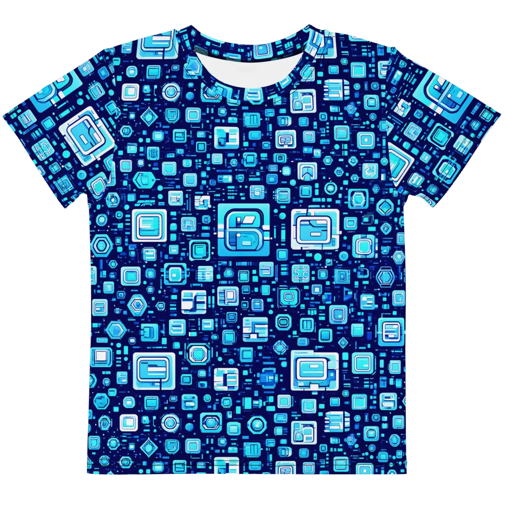 Sapphire Signal on Kids Crew Neck T-Shirt — Front
