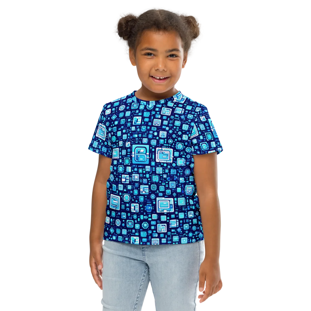 Sapphire Signal on Kids Crew Neck T-Shirt — Front