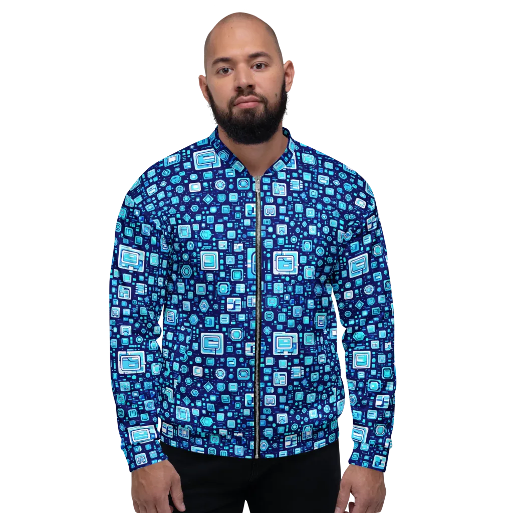 Sapphire Signal on Bomber Jacket — Front