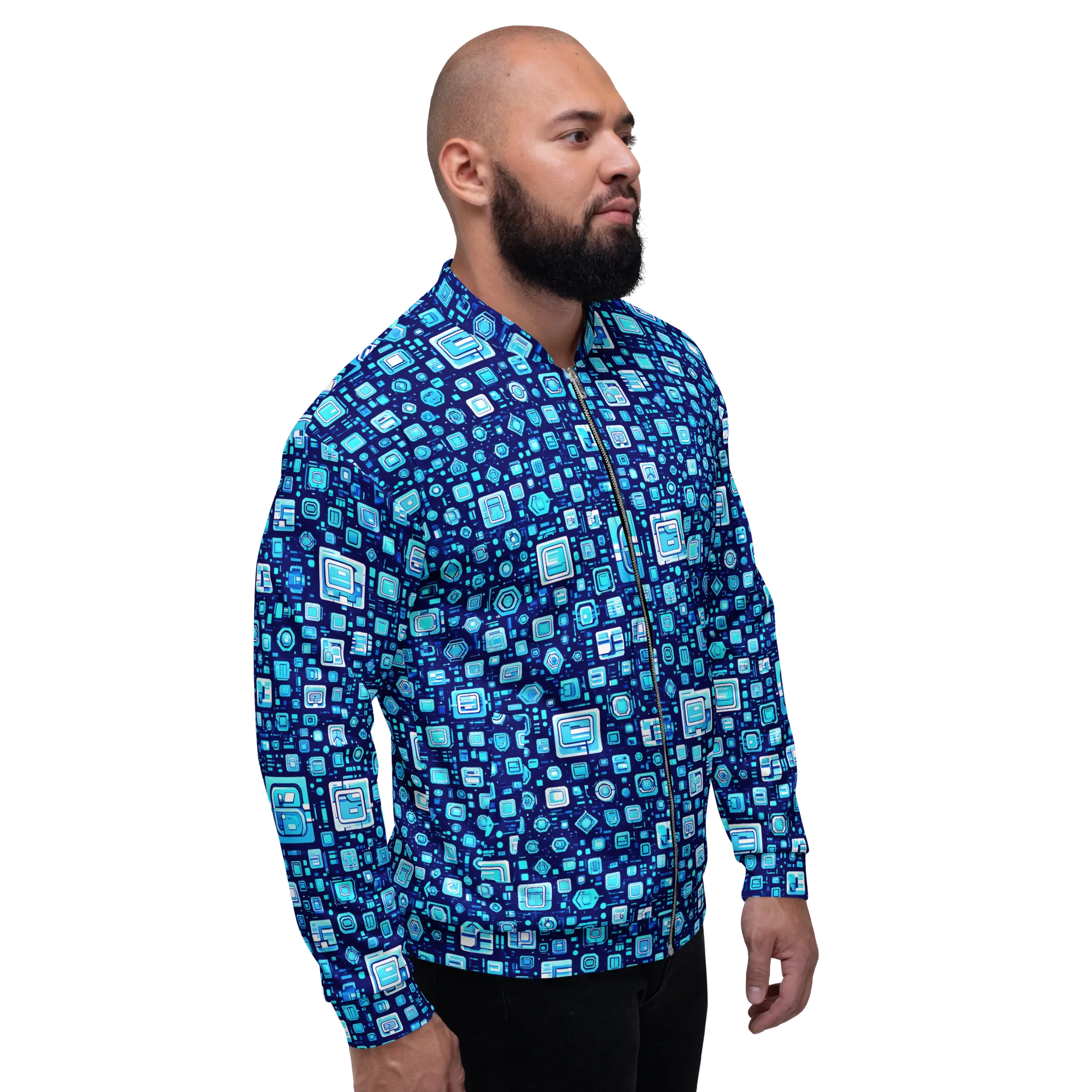 Sapphire Signal on Bomber Jacket — Right