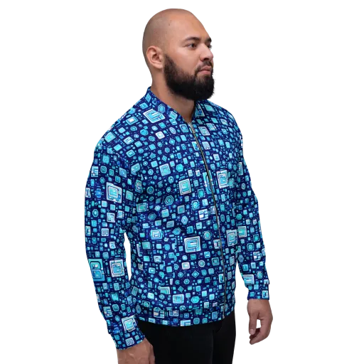 Sapphire Signal on a Bomber Jacket