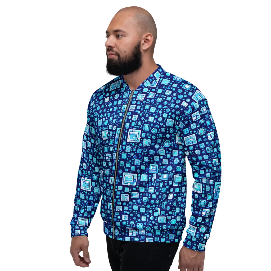 Sapphire Signal on Bomber Jacket — Left
