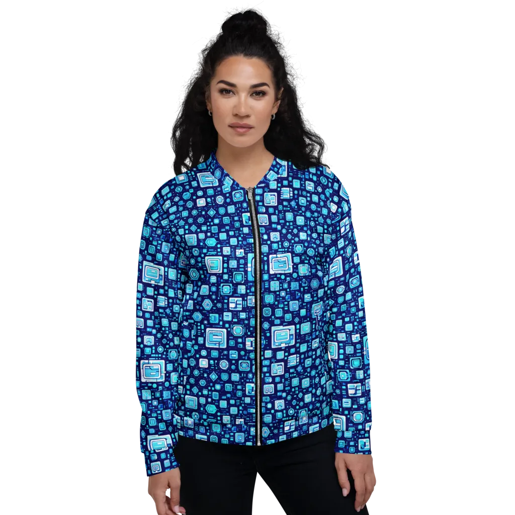 Sapphire Signal on Bomber Jacket — Front