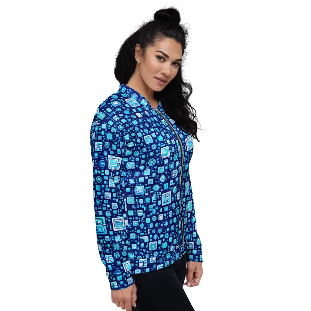 Sapphire Signal on Bomber Jacket — Right