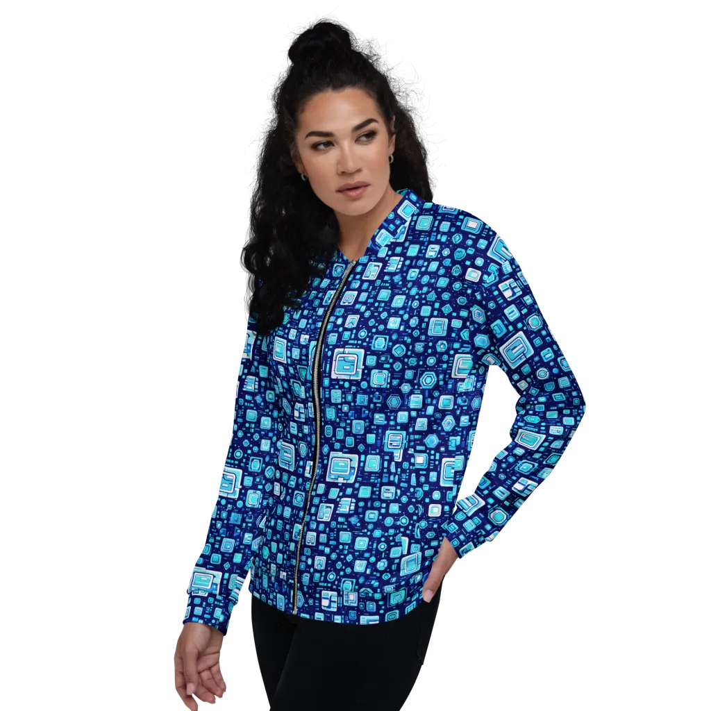 Sapphire Signal on Bomber Jacket — Left