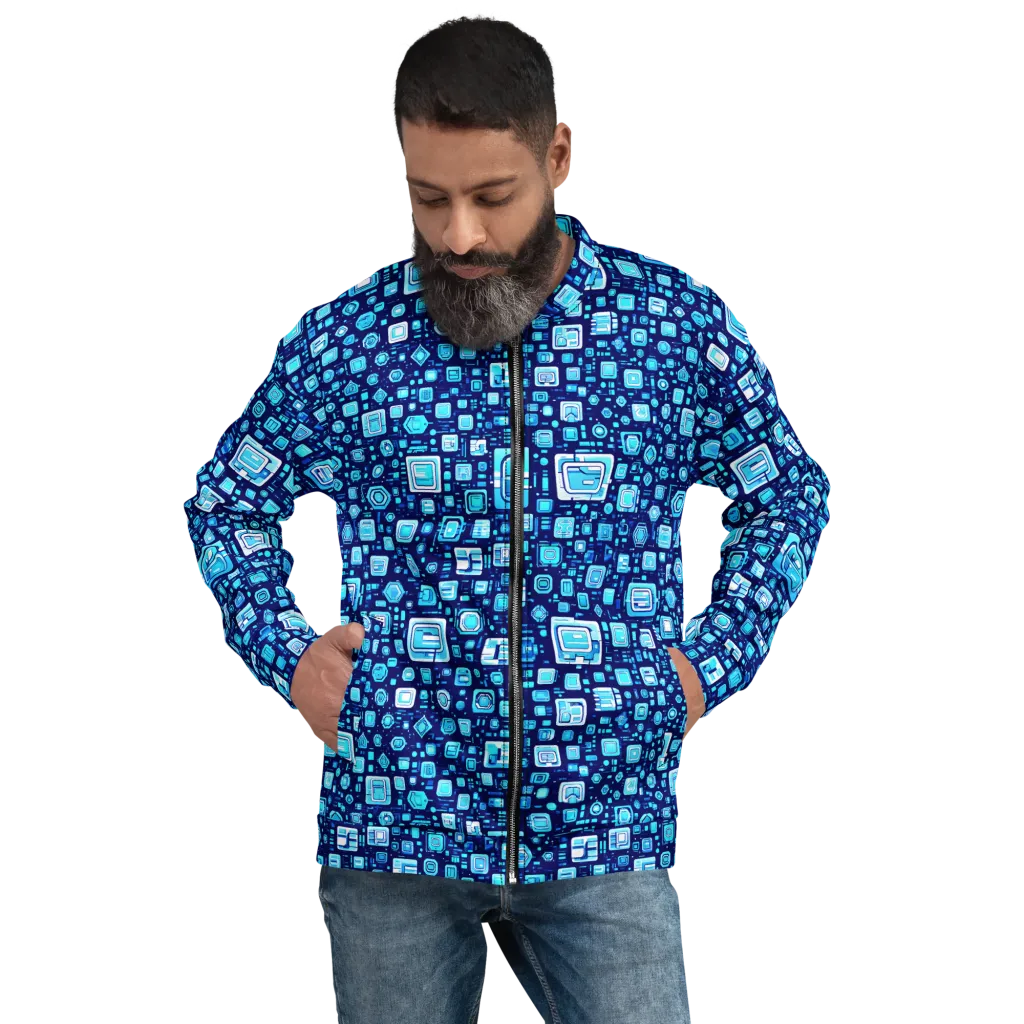 Sapphire Signal on Bomber Jacket — Front