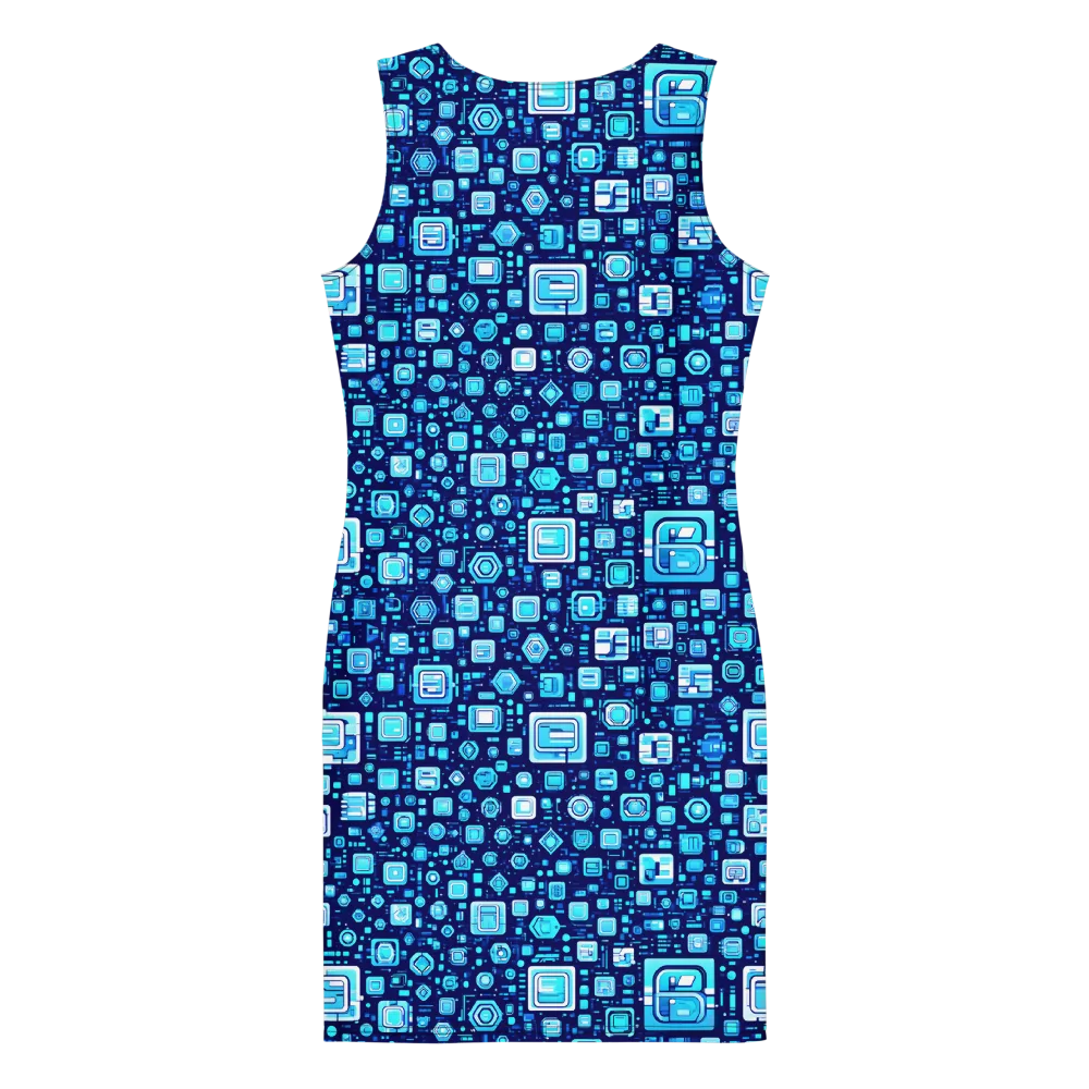 Sapphire Signal on Bodycon Dress — Back