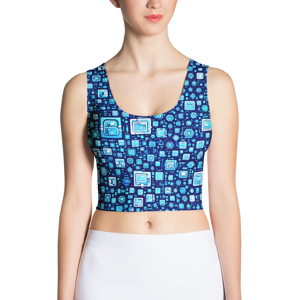 Sapphire Signal on Crop Top — Front