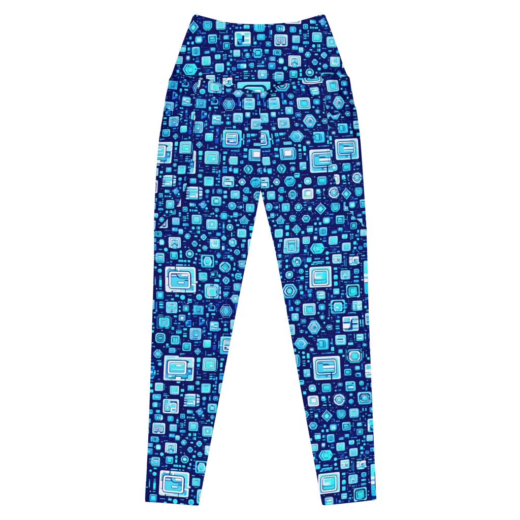 Sapphire Signal on Leggings with Pockets — Front