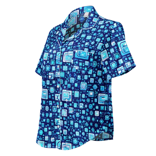 Sapphire Signal on a Women's Short Sleeve Pajama Top