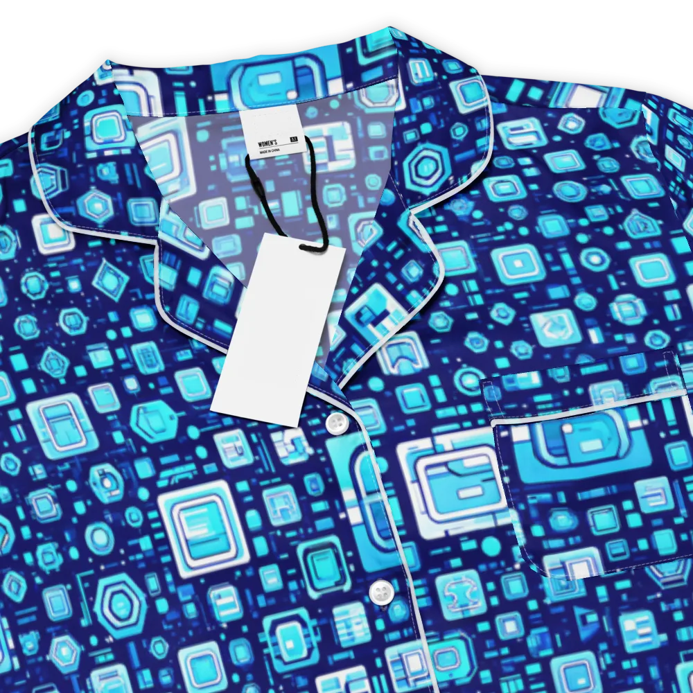Sapphire Signal on Women's Short Sleeve Pajama Top — Product details