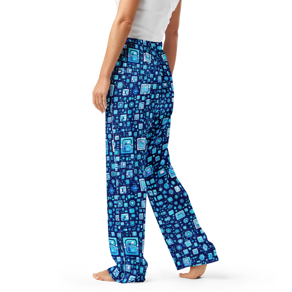 Sapphire Signal on Women's Pajama Pants — Left