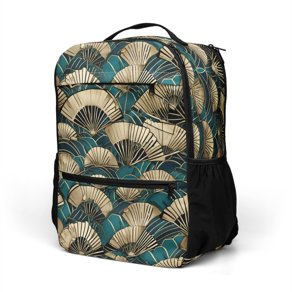 Gilded Fan Dance on Utility Backpack — Left Front
