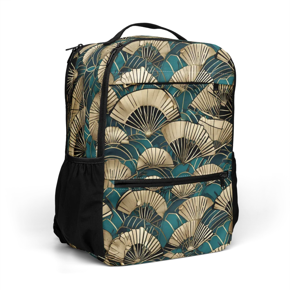 Gilded Fan Dance on Utility Backpack — Right Front