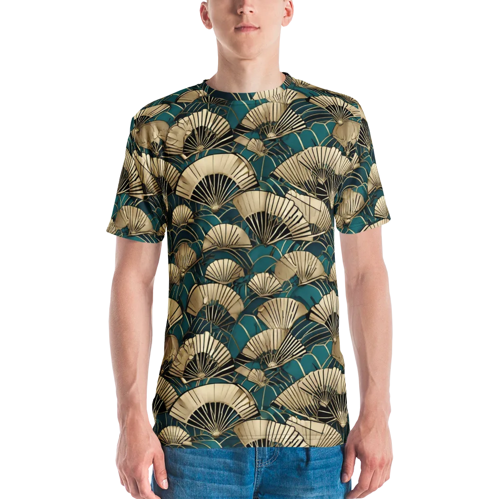Gilded Fan Dance on Men's Crew Neck T-Shirt — Front