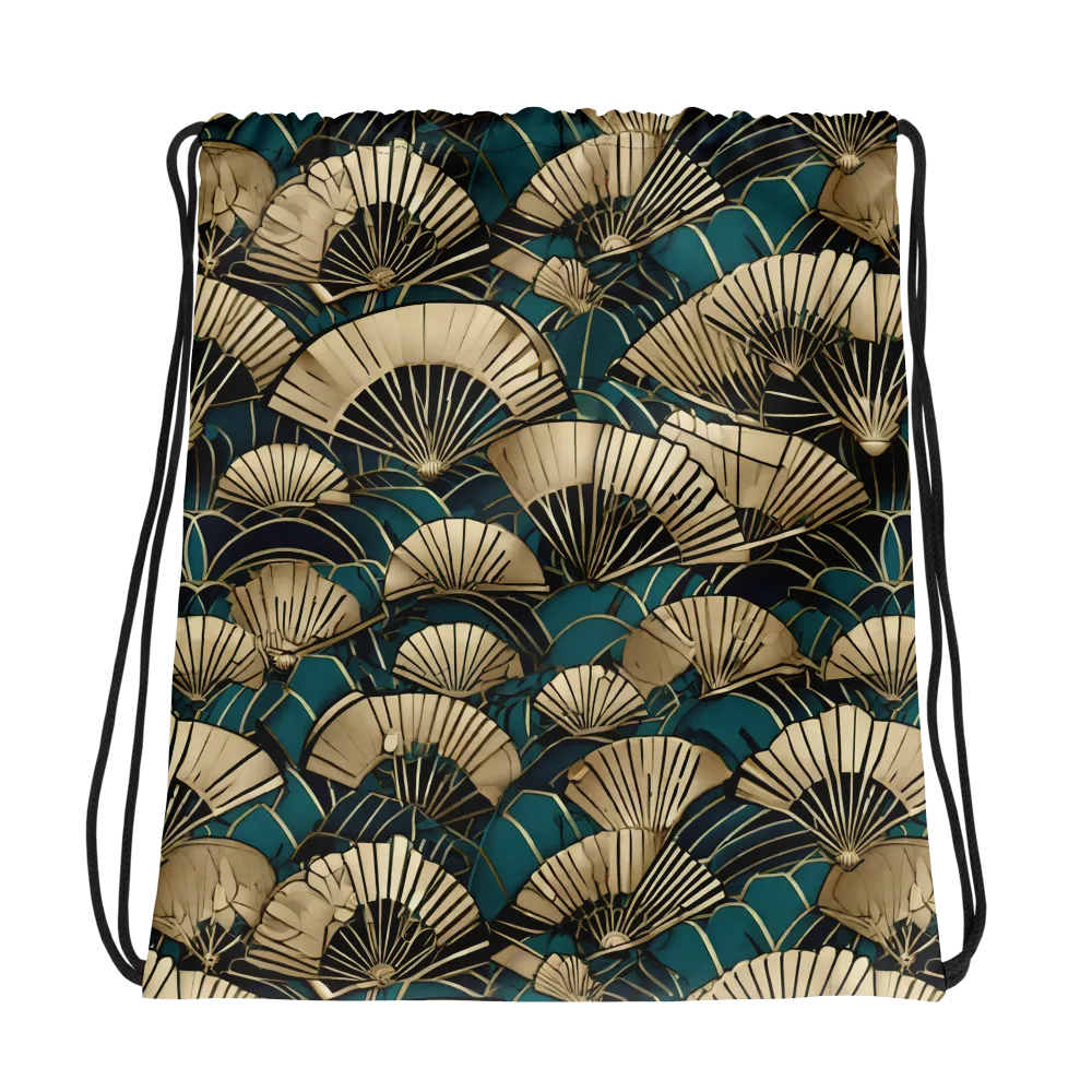 Gilded Fan Dance on Drawstring Bag — Photo