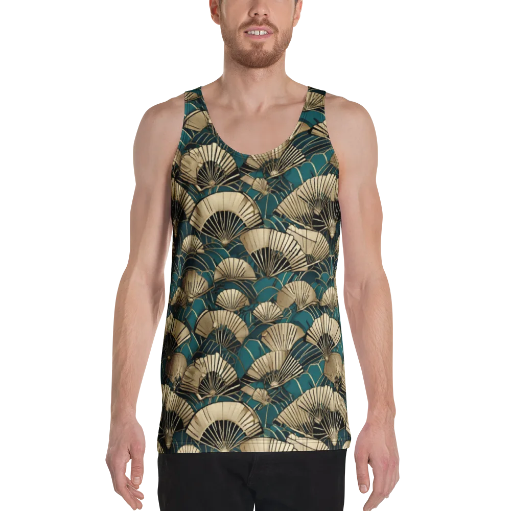 Gilded Fan Dance on Men's Tank Top — Front
