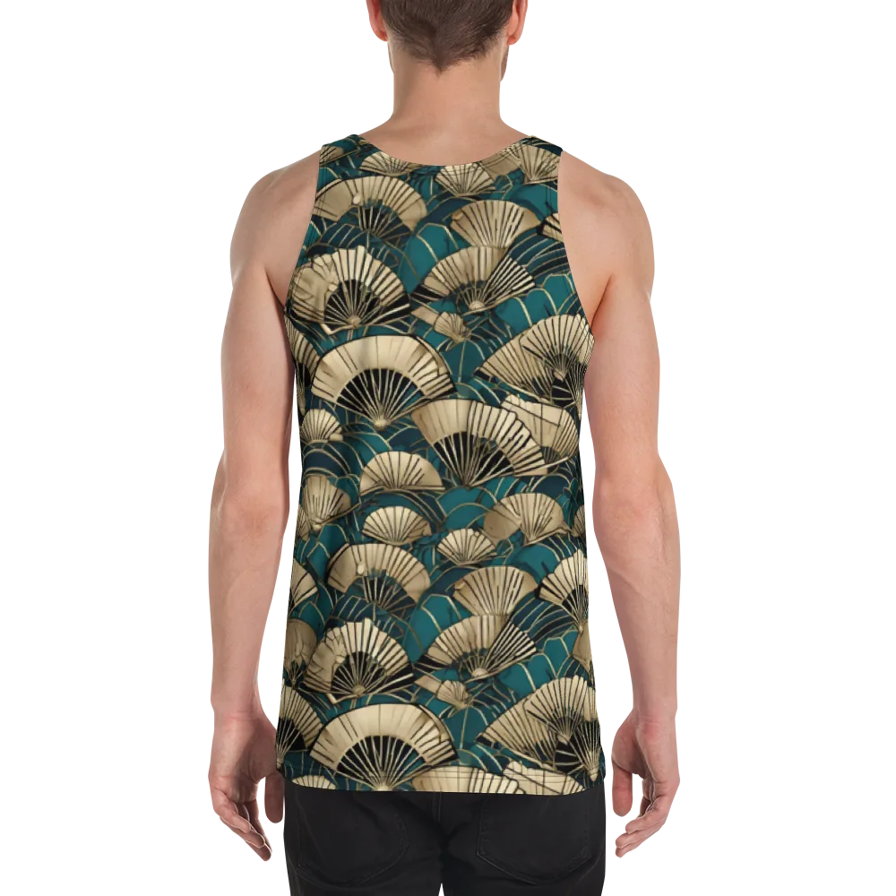 Gilded Fan Dance on Men's Tank Top — Back