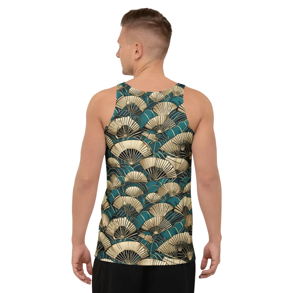Gilded Fan Dance on Men's Tank Top — Back