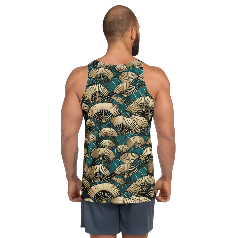 Gilded Fan Dance on Men's Tank Top — Back