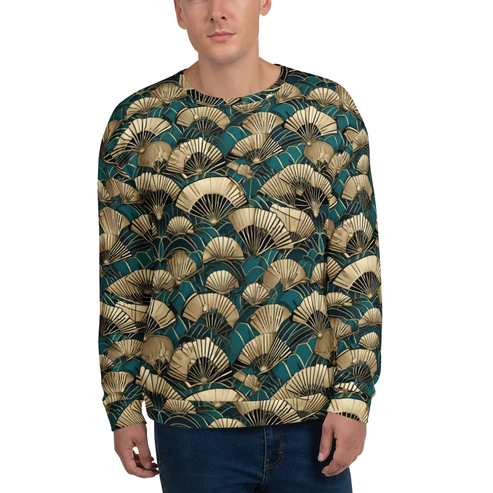 Gilded Fan Dance on Sweatshirt — Front