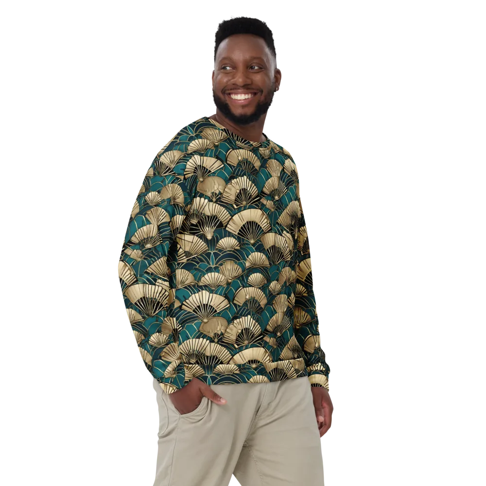 Gilded Fan Dance on Sweatshirt — Front