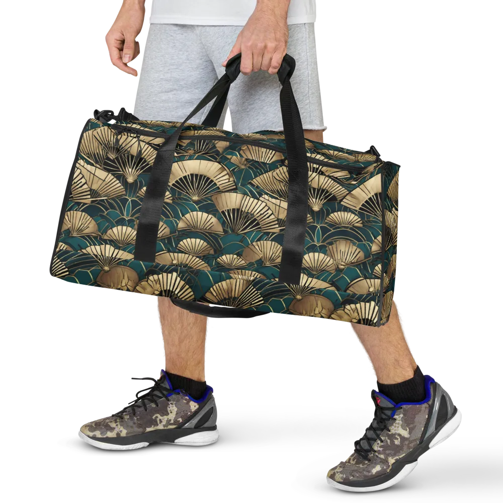 Gilded Fan Dance on Duffle Bag — Front