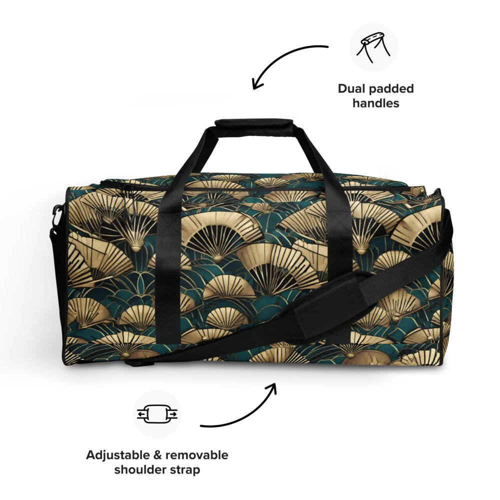 Gilded Fan Dance on Duffle Bag — Front
