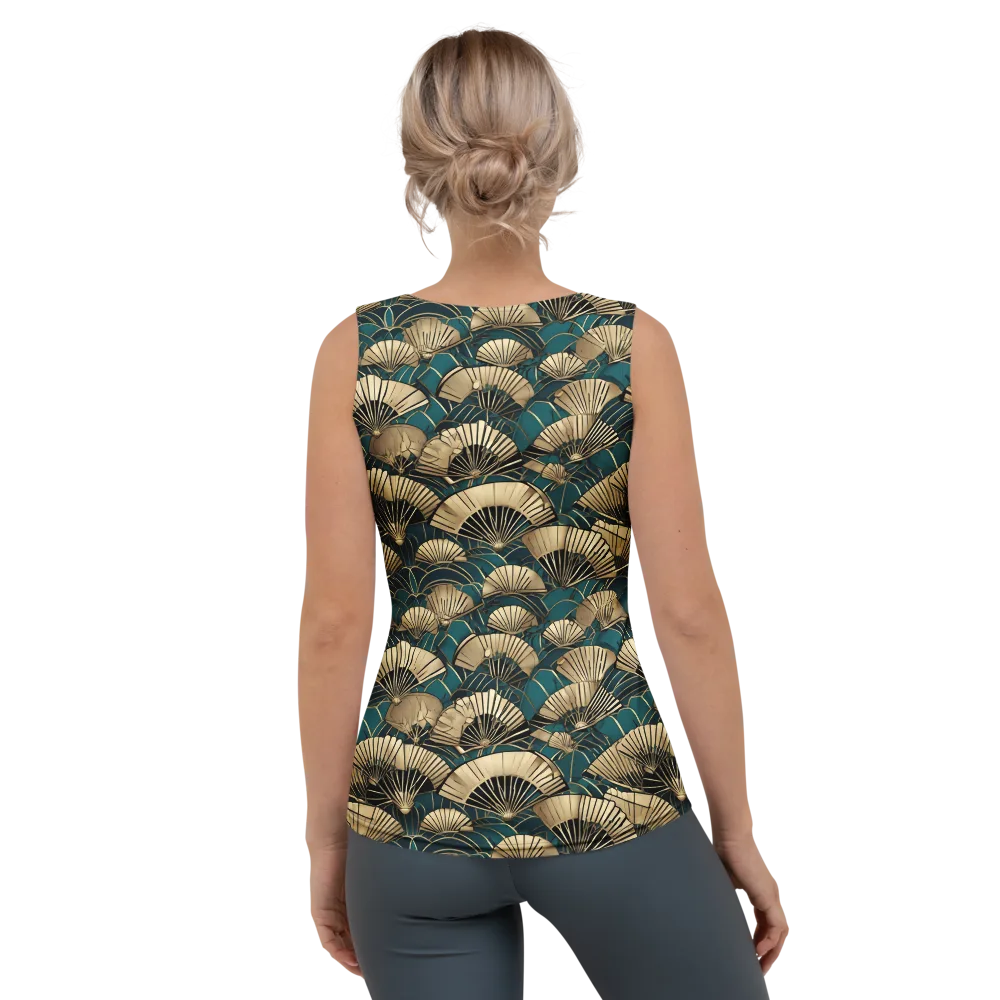 Gilded Fan Dance on Women's Tank Top — Back