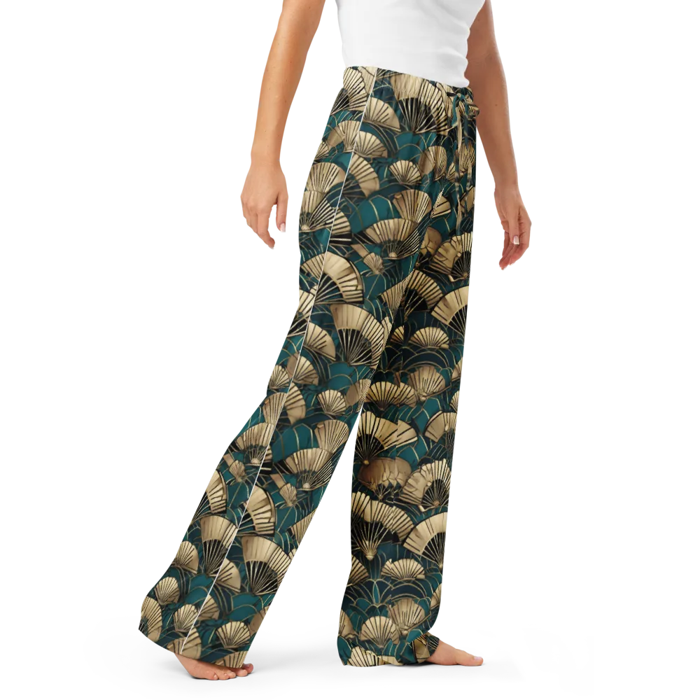 Gilded Fan Dance on Women's Pajama Pants — Right Front