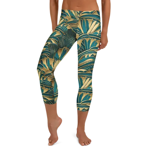 Gilded Botanica on a Capri Leggings