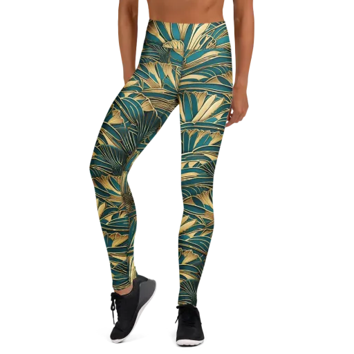 Gilded Botanica on a Yoga Leggings