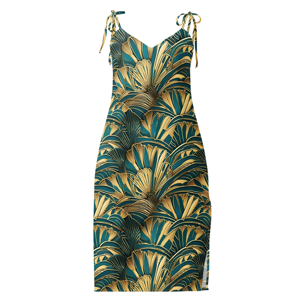 Gilded Botanica on Slip Dress — Front