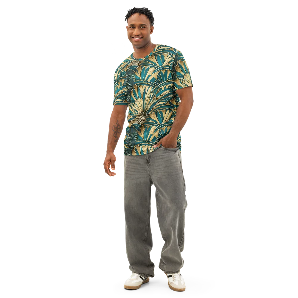 Gilded Botanica on Men's Cotton Crew Neck T-Shirt — Front