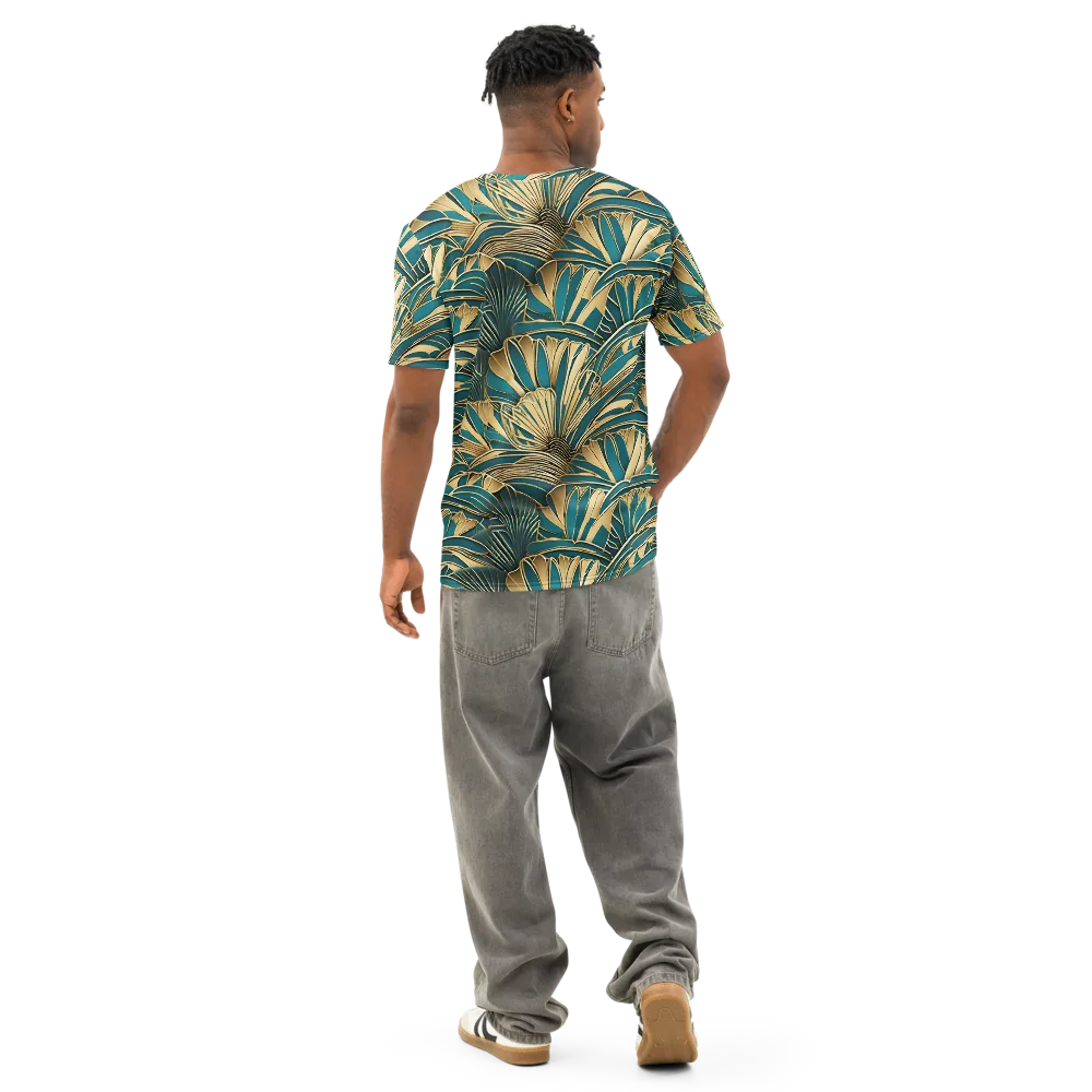 Gilded Botanica on Men's Cotton Crew Neck T-Shirt — Back