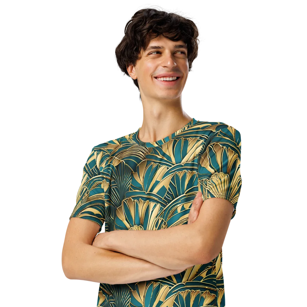 Gilded Botanica on Men's Crew Neck T-Shirt — Left Front