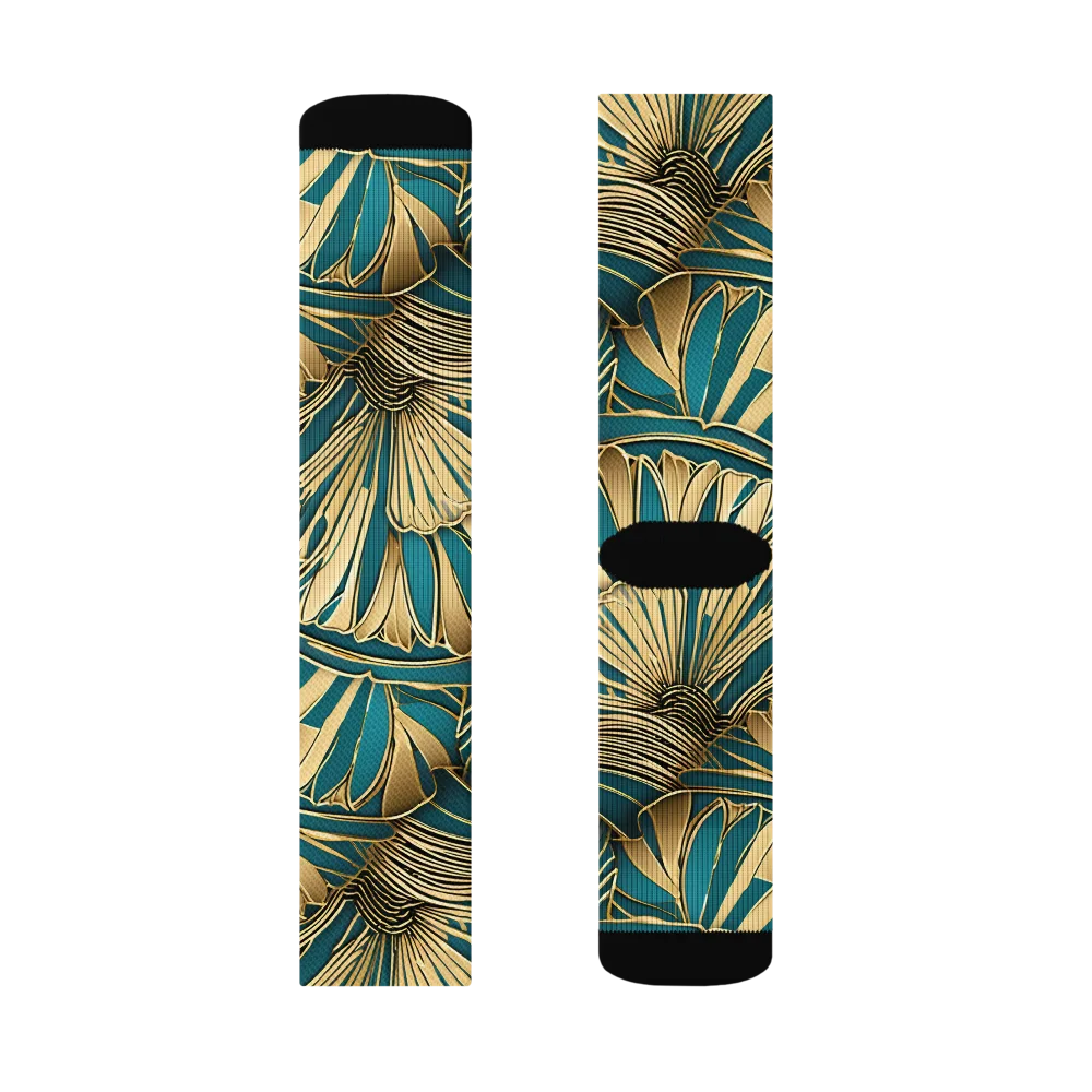 Gilded Botanica on Socks — Left Sock