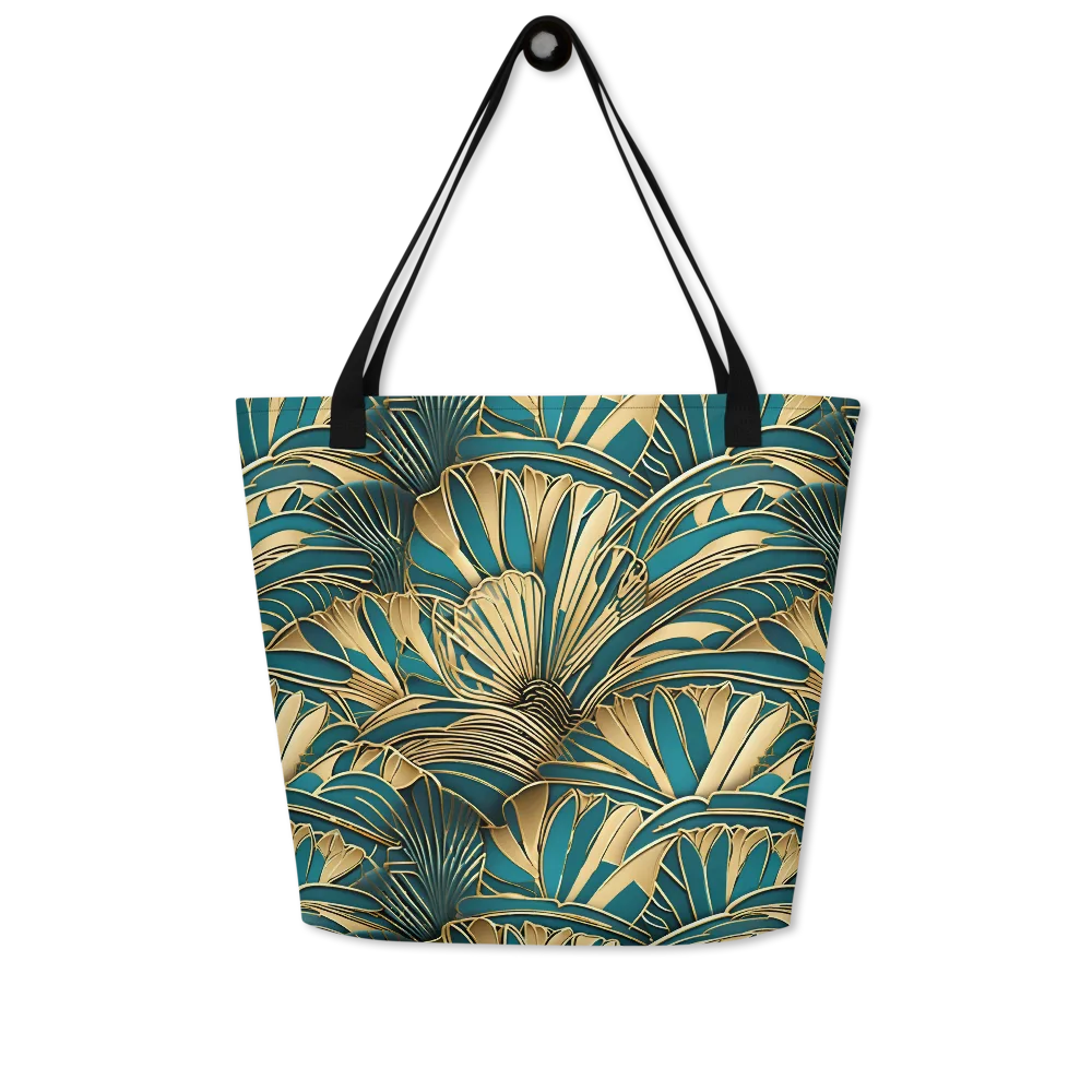 Gilded Botanica on Large Tote Bag W/ Pocket — Front