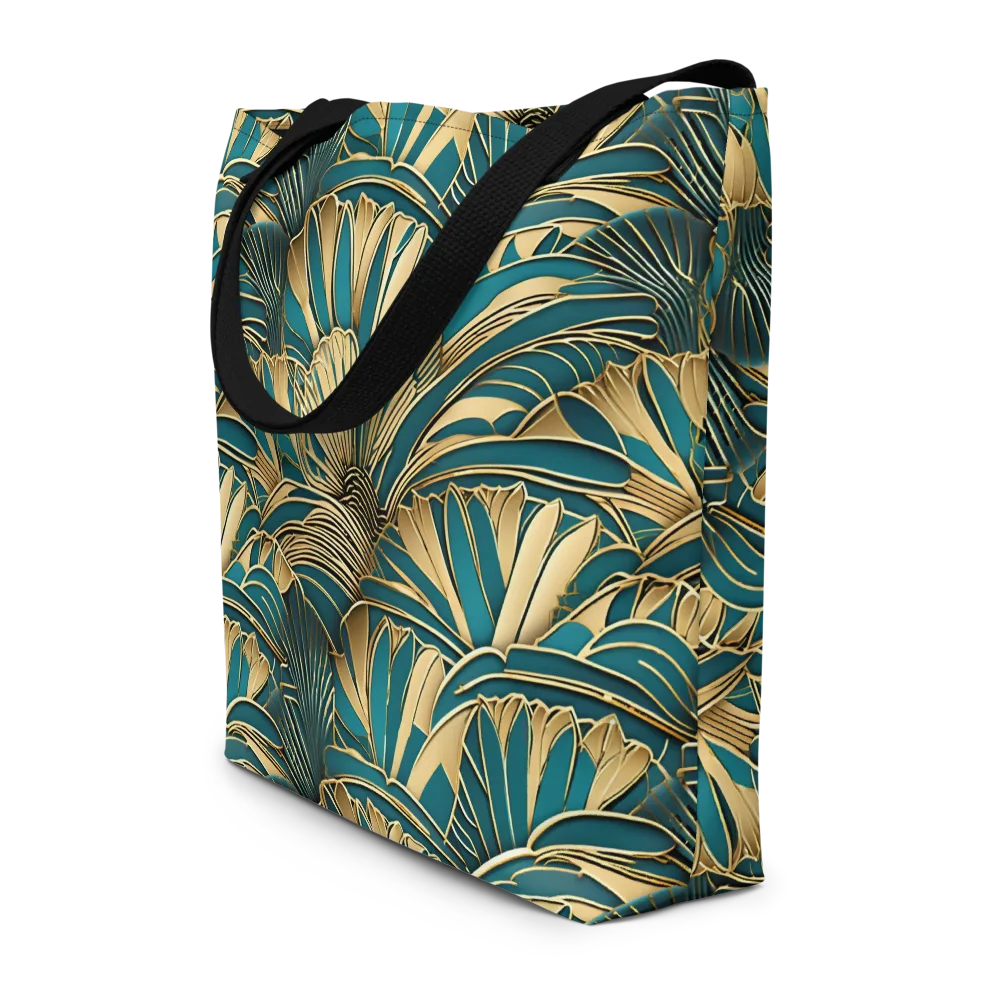 Gilded Botanica on Large Tote Bag W/ Pocket — Front