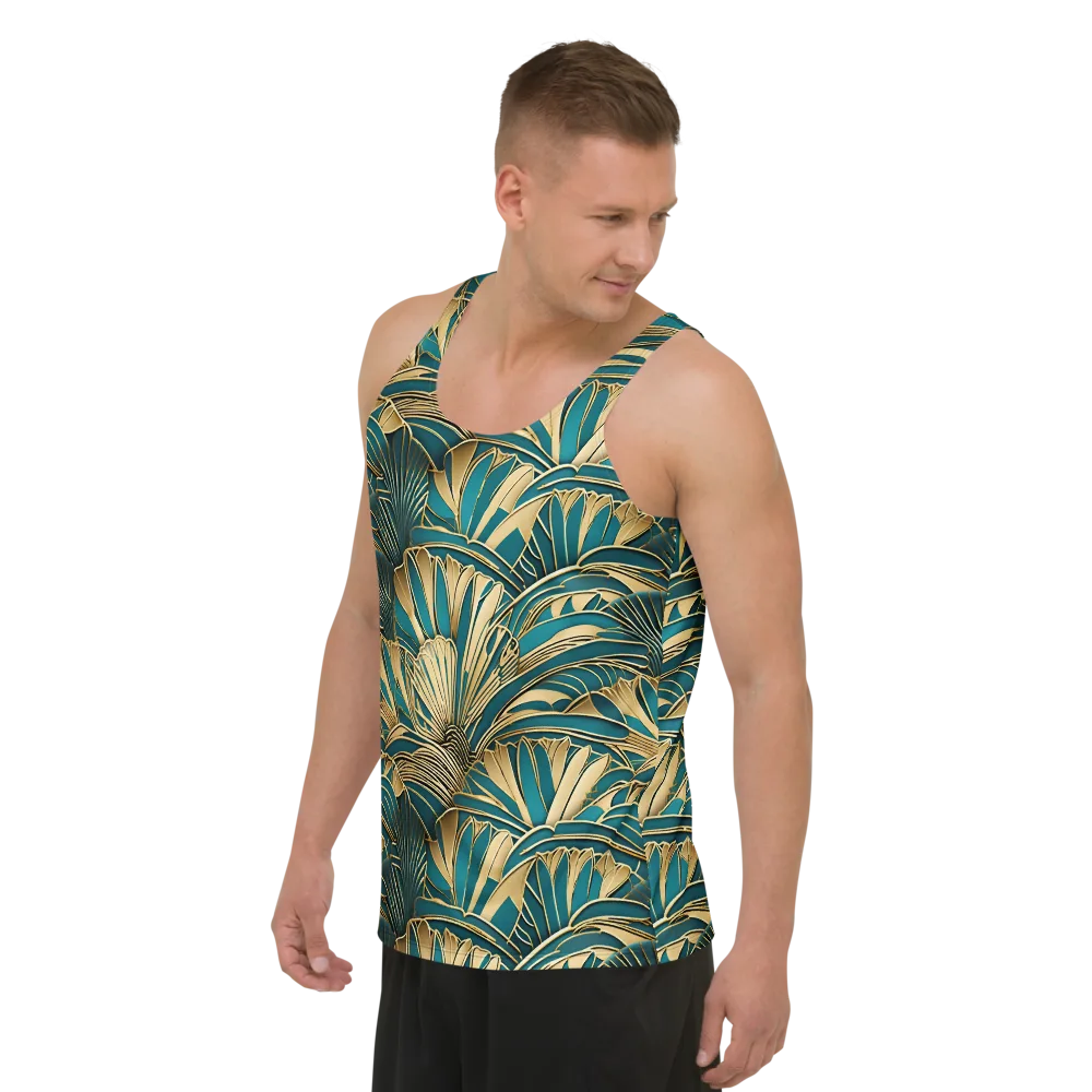 Gilded Botanica on Men's Tank Top — Left Front