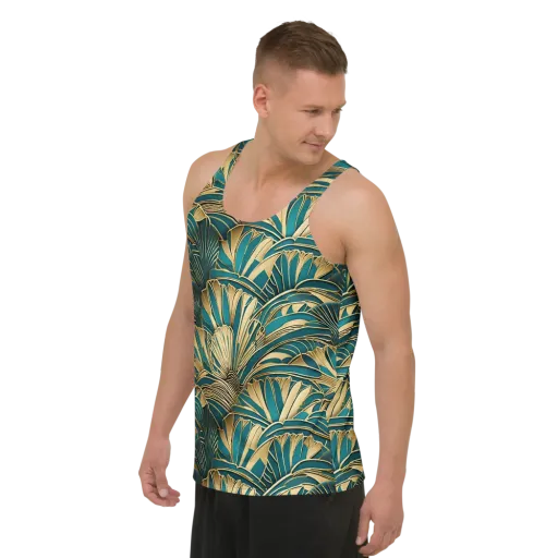 Gilded Botanica on a Men's Tank Top