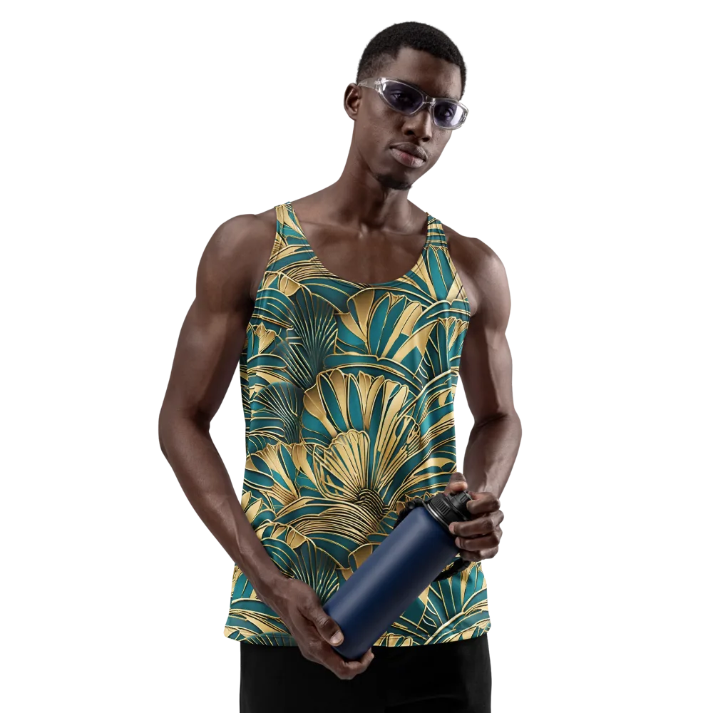 Gilded Botanica on Men's Tank Top — Front